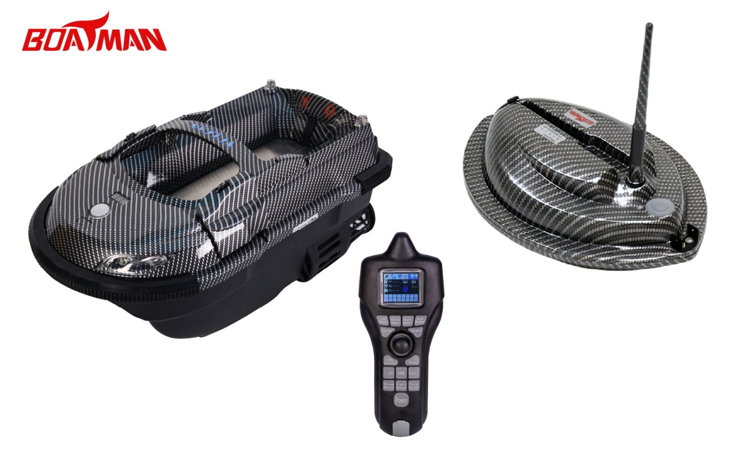 Łódka zanętowa Boatman Vulcan GPS z echosondą SN5 ELF