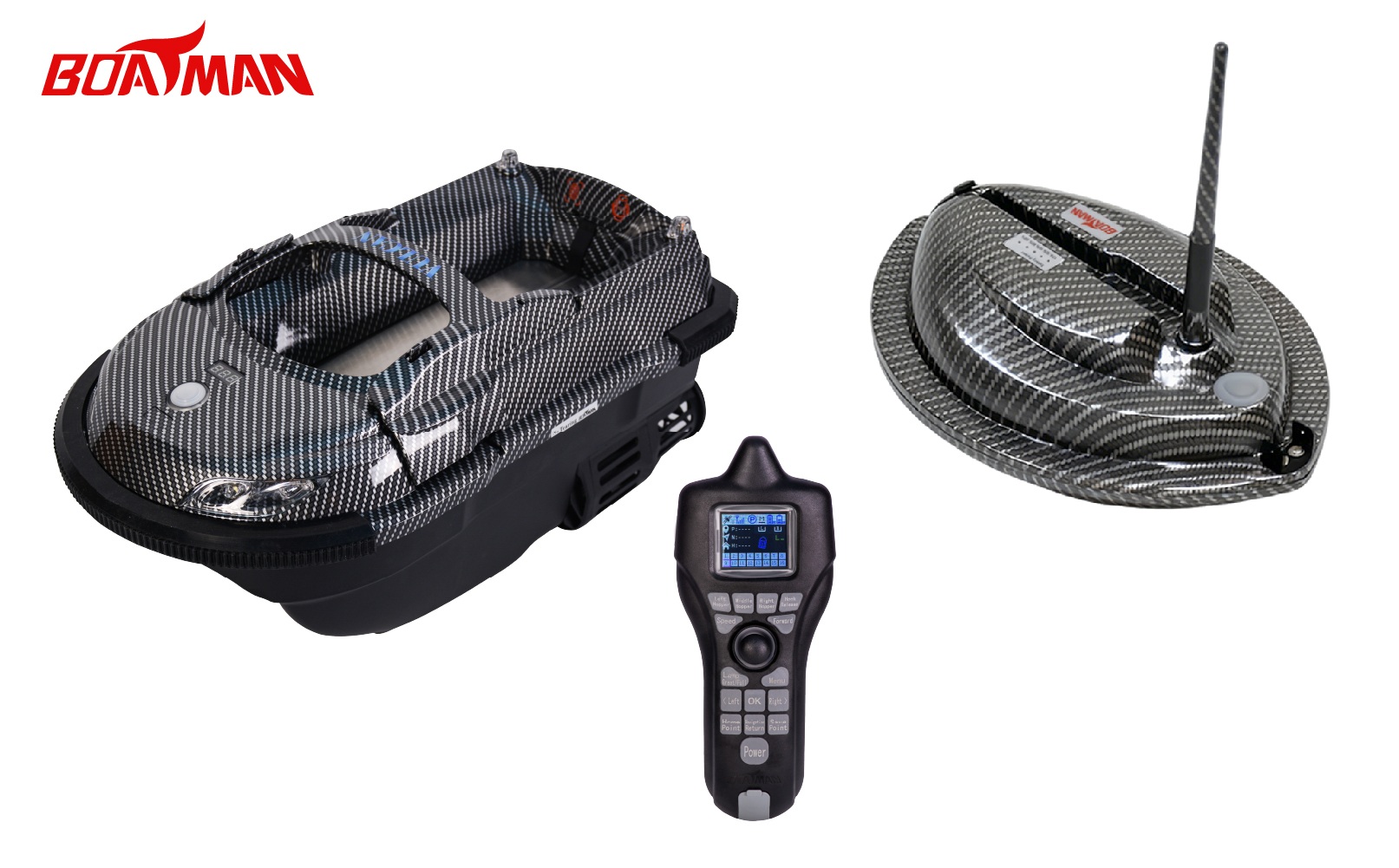 Łódka zanętowa Boatman Vulcan GPS z bezprzewodową echosondą SN5 ELF